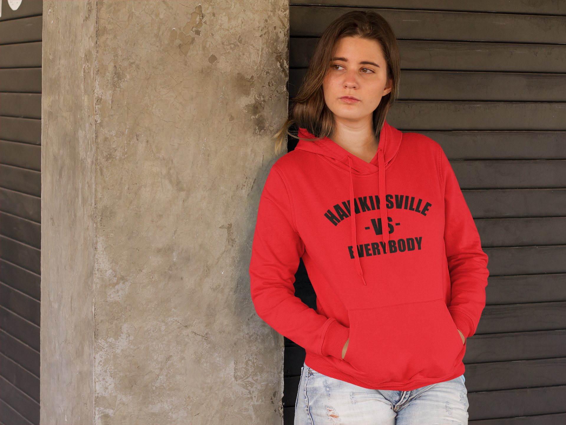 Red Hawkinsville-VS-Everybody Hoodie